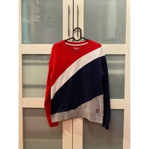 FILA Red, White & Blue Crew Neck Sweater